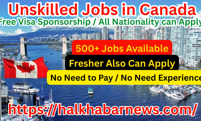 500+ Unskilled Jobs in Canada with Visa Sponsorship for Foreigners